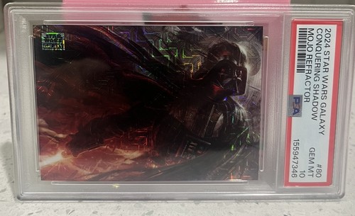 2024 Star Wars Galaxy Darth Vader Conquering Shadow Mojo Refractor 21/50 PSA 10