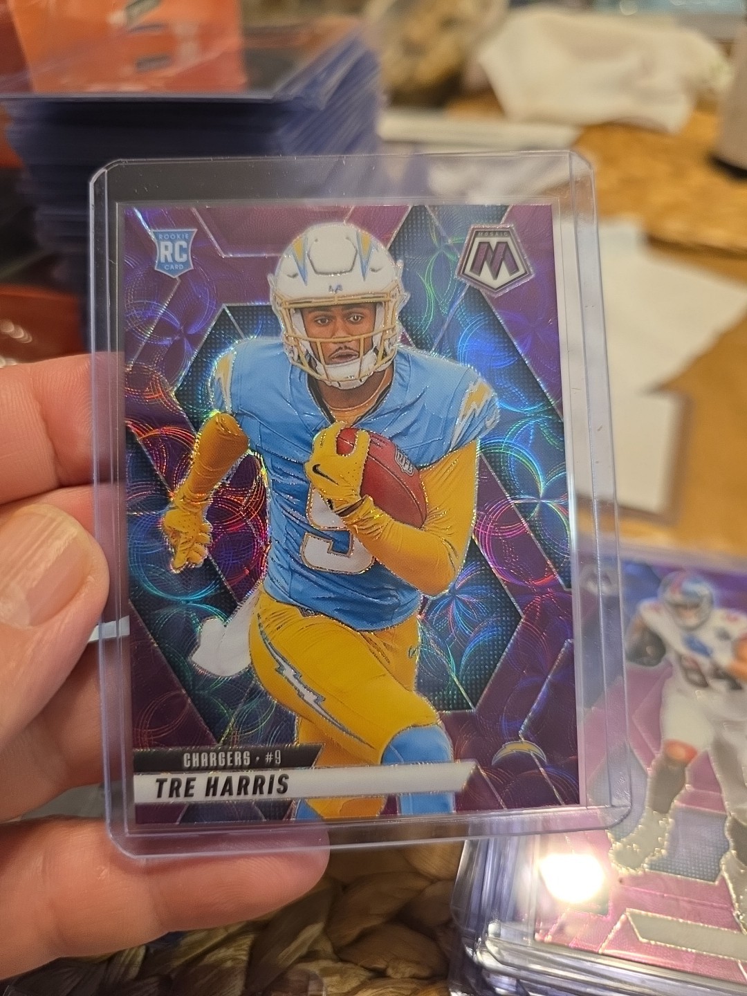 2025 Panini Mosaic - Tre Harris #326 Purple Scope Chargers