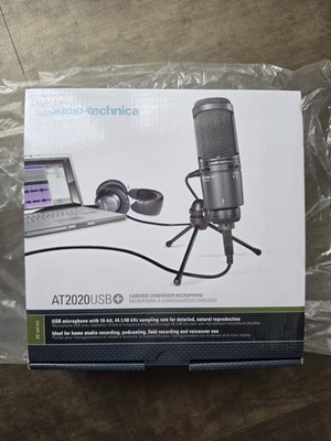 Audio-Technica AT2020USB+ dunkelgrau Elektret Kondensator Typ USB Mikrofon NEU
