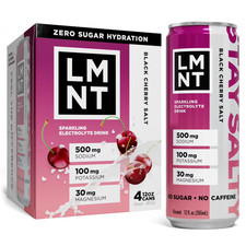LMNT Sparkling Electrolyte Drink - Black Cherry - 4pk / 12 fl oz Cans