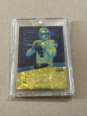2019 Panini The National Private Signings Derek Carr Gold Ink Auto 12/15 Raiders