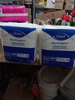 2 PACK Tena Dry Comfort  XL TG XG 14 Count,  655