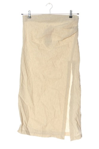 Jupe Taille Haute Ganni Femme, Crème, Taille 38 EU, Viscose, Style Décontracté