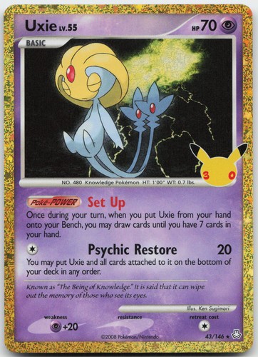 Uxie 43/146 Holo ME: 30th Celebration Classic Collection Pokemon NM