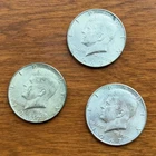 1967 Kennedy Half Dollar 40% Silver Coins Lot Of 3