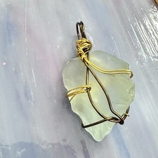 Pendant Handmade Necklace Colorful Beach Sea Glass Wire Wrapped 3035 P