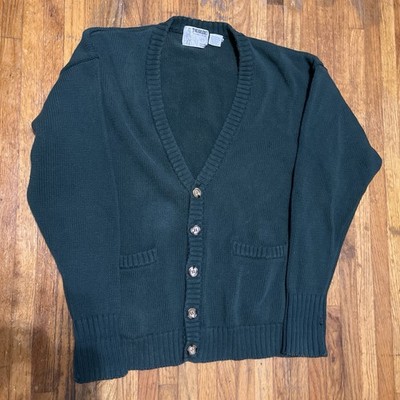 Vintage Twickers By Kenneth Gordon Cotton Lightweight Green Cardigan Size M