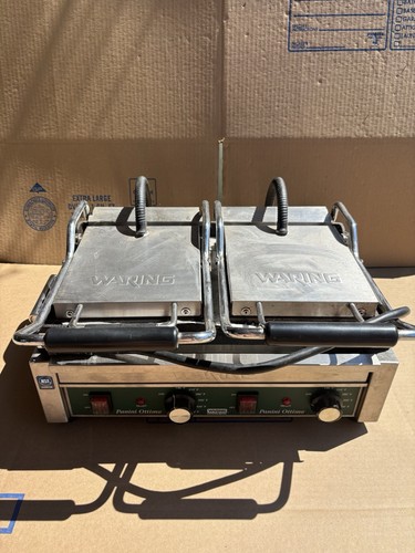Double Industrial Panini Press Waring Lid Ottimo Commercial 490 Degrees Twin