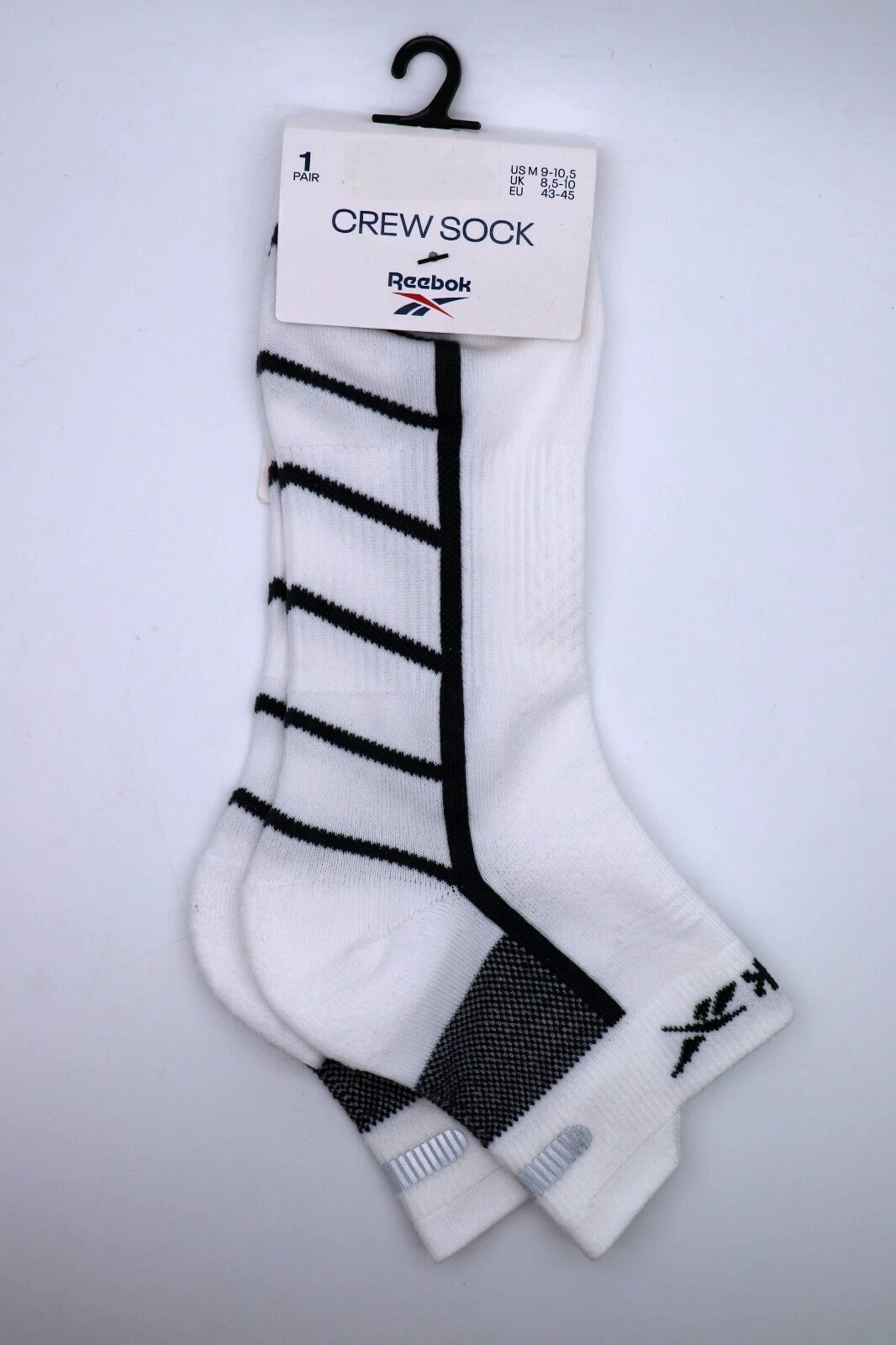 REEBOK ONE SERIES LOGO RUNNING ANKLE SOCKS - WHITE GF3192 UNISEX UK8.5-10