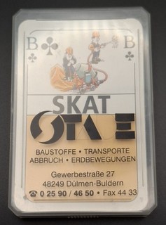 Skat Kartenspiel 'STADE Baustoffe' vintage für Sammler top Zustand