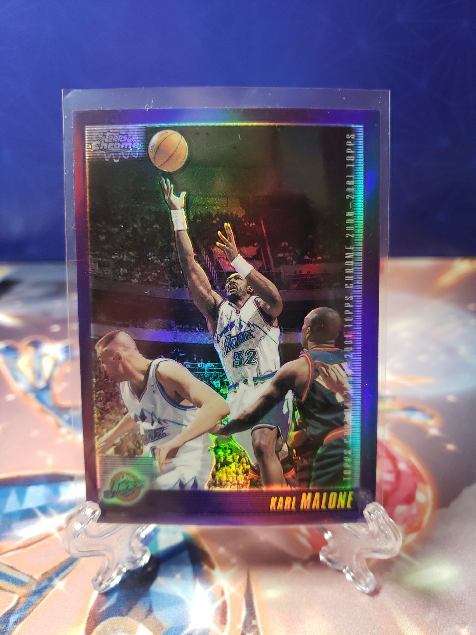 Karl Malone 2000-01 Topps Chrome Refractor SP #129 Utah Jazz
