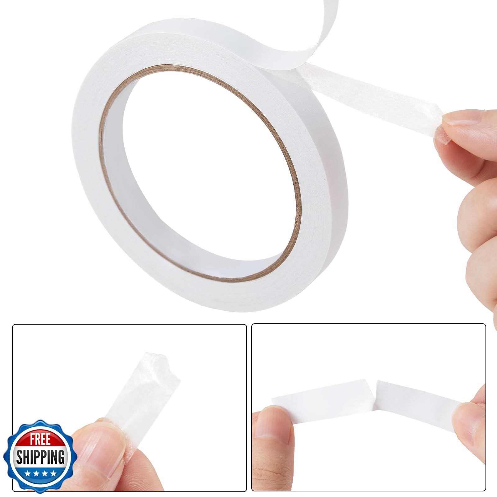 ZZJMCH 1/2" 2 Rolls Double Sided Adhesive Sticky Tape for Arts, DIY, Card Mak