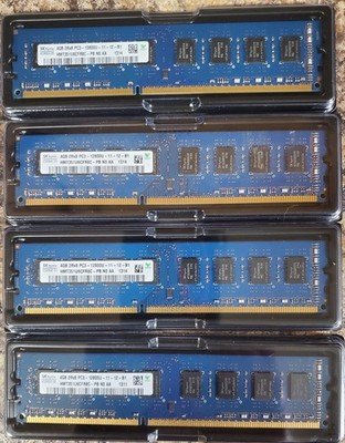 SK Hynix,  16GB (4x4GB) 2Rx8 PC3-12800U-11-12-B1  DDR3