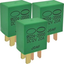 3-Pack 95224-2D000 Relay - 20A 12VDC 4-Pin SPST Automotive Relay - Fixes P0697 