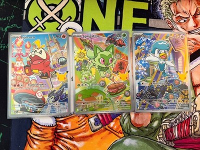 Pokemon First Partner Series 3 Karten - Sprigatito 061 Fuecoco 062 Quaxly 063