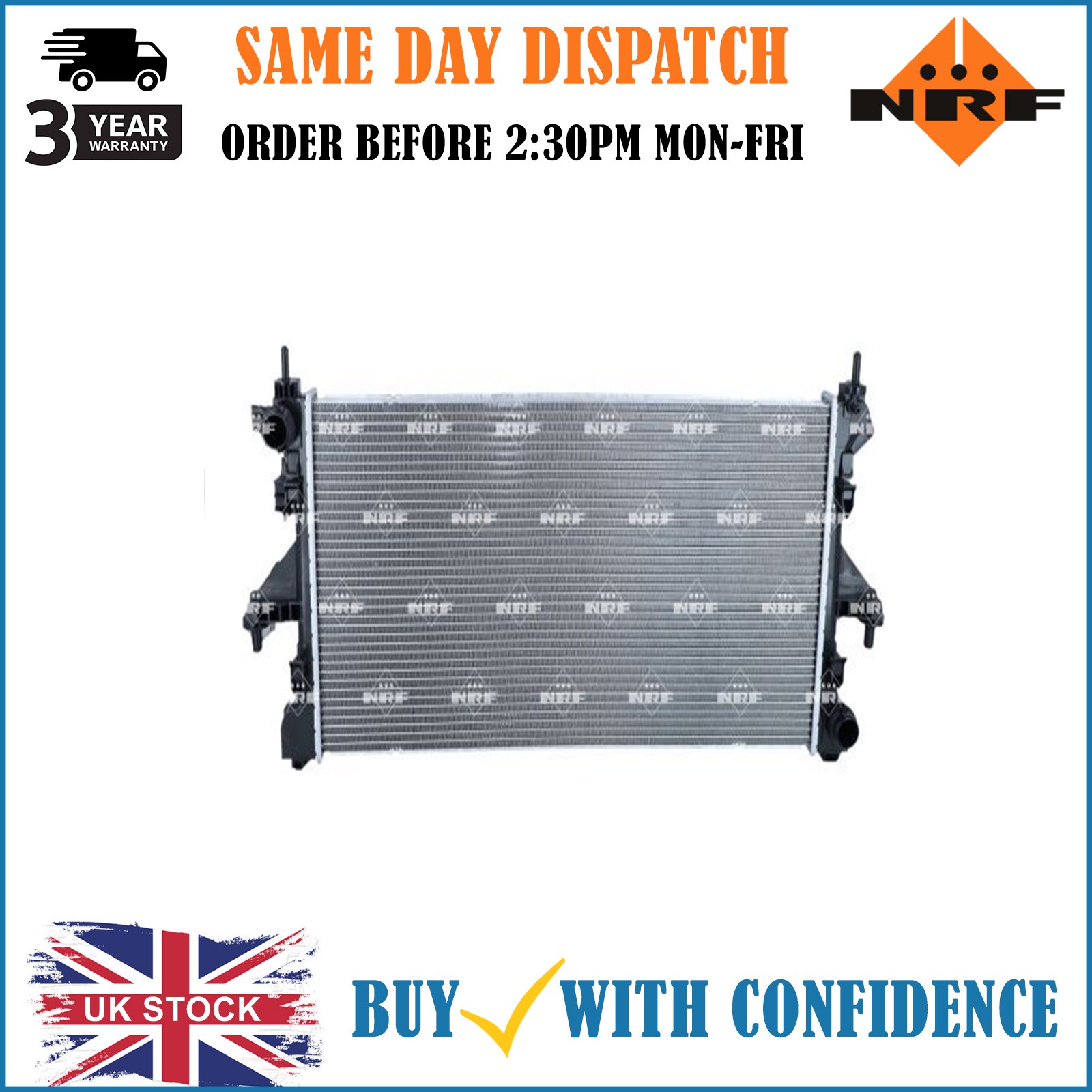 For Fiat Ducato 2006-2025 2.0d 2.3d NRF Engine Cooling Radiator 560005