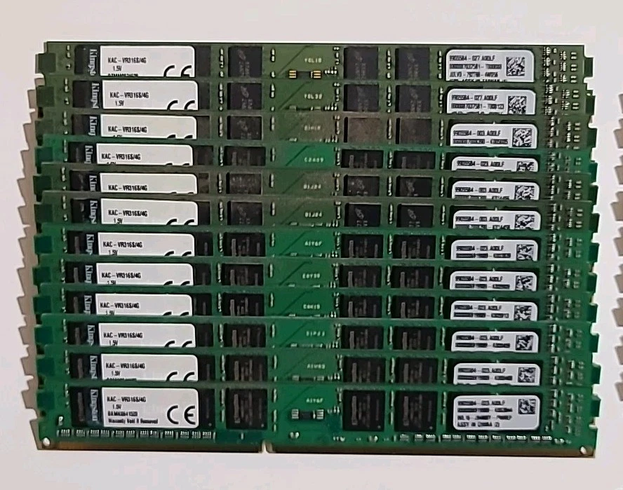 Lot 30x Kingston 4GB PC3 PC3L RAM 10600 12800 Desktop KAC-VR316S/4G KAC-VR313/4G - Image 2 of 4