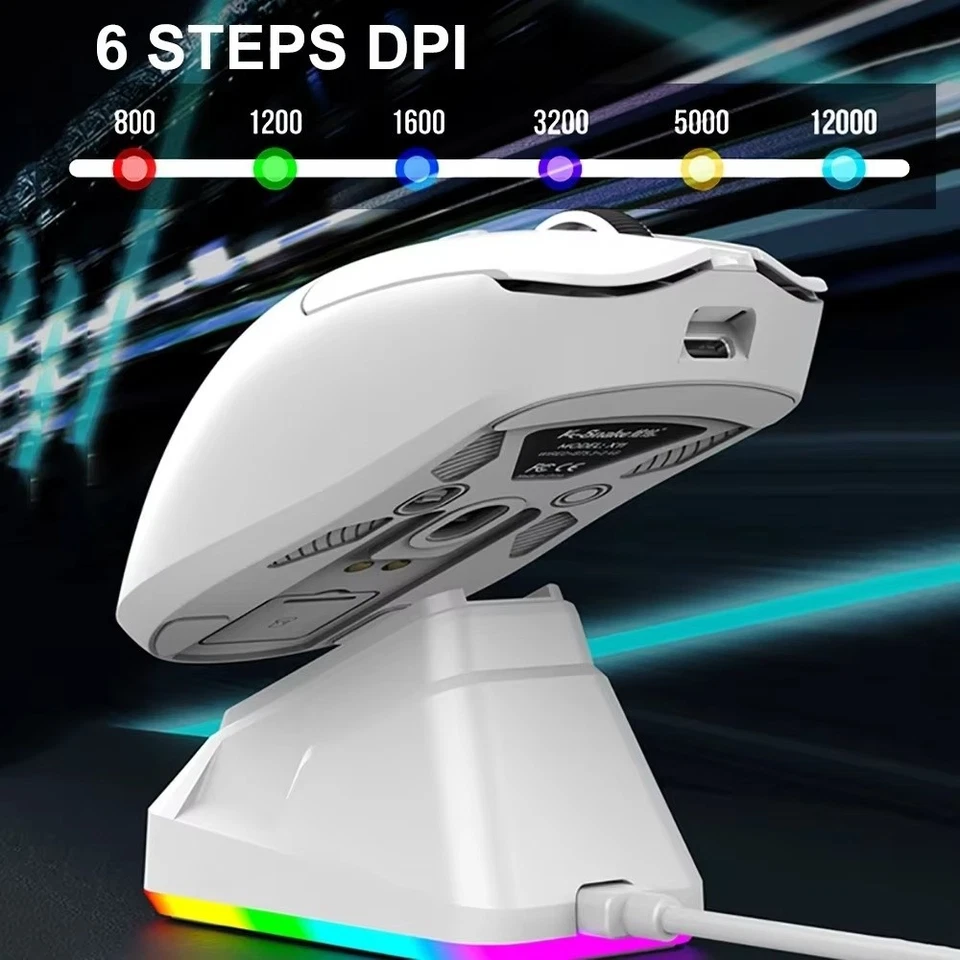 12000 DPI Tri-Mode Bluetooth Mouse High Precision Gaming Mouse Gaming Use - Image 4 of 4