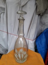 Bottiglia muranese soffiata incisa e dipinta