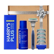 HARRYS PLUS Shaving Kit for Men Gift Box with Premium Handle, 5 Razor Blade...