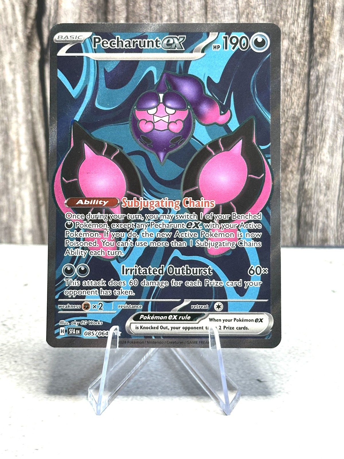 Pecharunt Ex 085/064 NM Ultra Rare Full Art Holo SV: Shrouded Fable