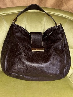 GUCCI Hobo Guccissima monogram Brown leather bag