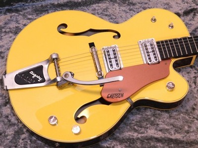 Gretsch G6118T-120 Anniversary Used 2005 Ebony FB Yellow over Copper w/Hard Case