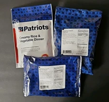 4 Patriots Survival Camping Meals 3 Meal Bundle 25 Year Shelf Life