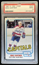 1981-82 O-Pee-Chee Mike Gartner #347 Capitals PSA 9