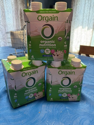 #ad Orgain 20g Clean Protein Grass Fed Protein Shake Vanilla Bean 3 4 Packs. $27.00
