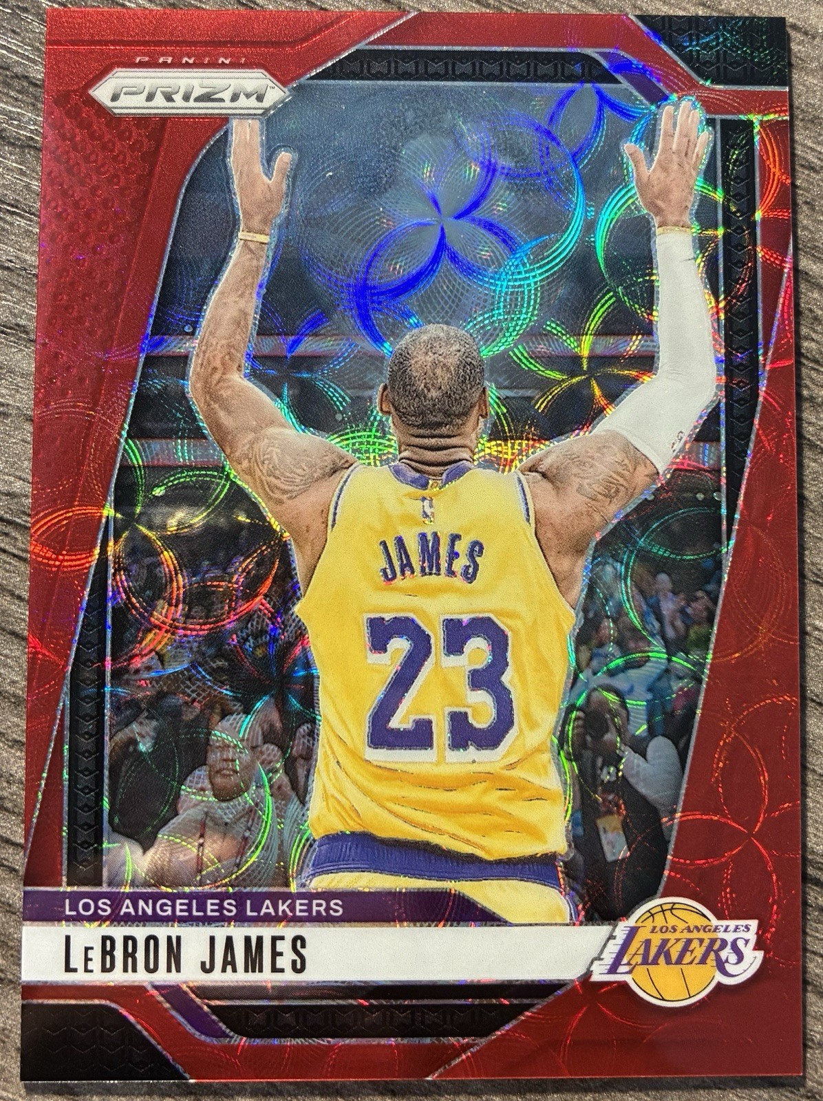 LeBron James 2024-25 Panini Prizm Choice Red Scope /88 #130 Chalk Toss Lakers