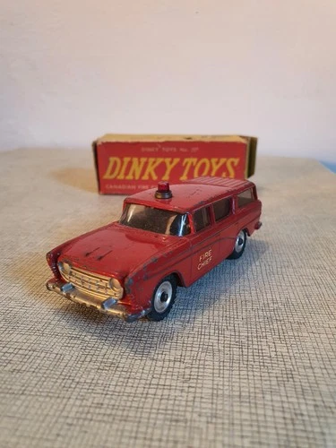 Vintage Boxed Dinky Fire Chiefs Car No. 257 Nash Rambler