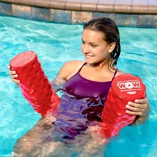 WOW Sports First Class Dipped Soft Foam Pool Noodle, 46 Inches Long - Red