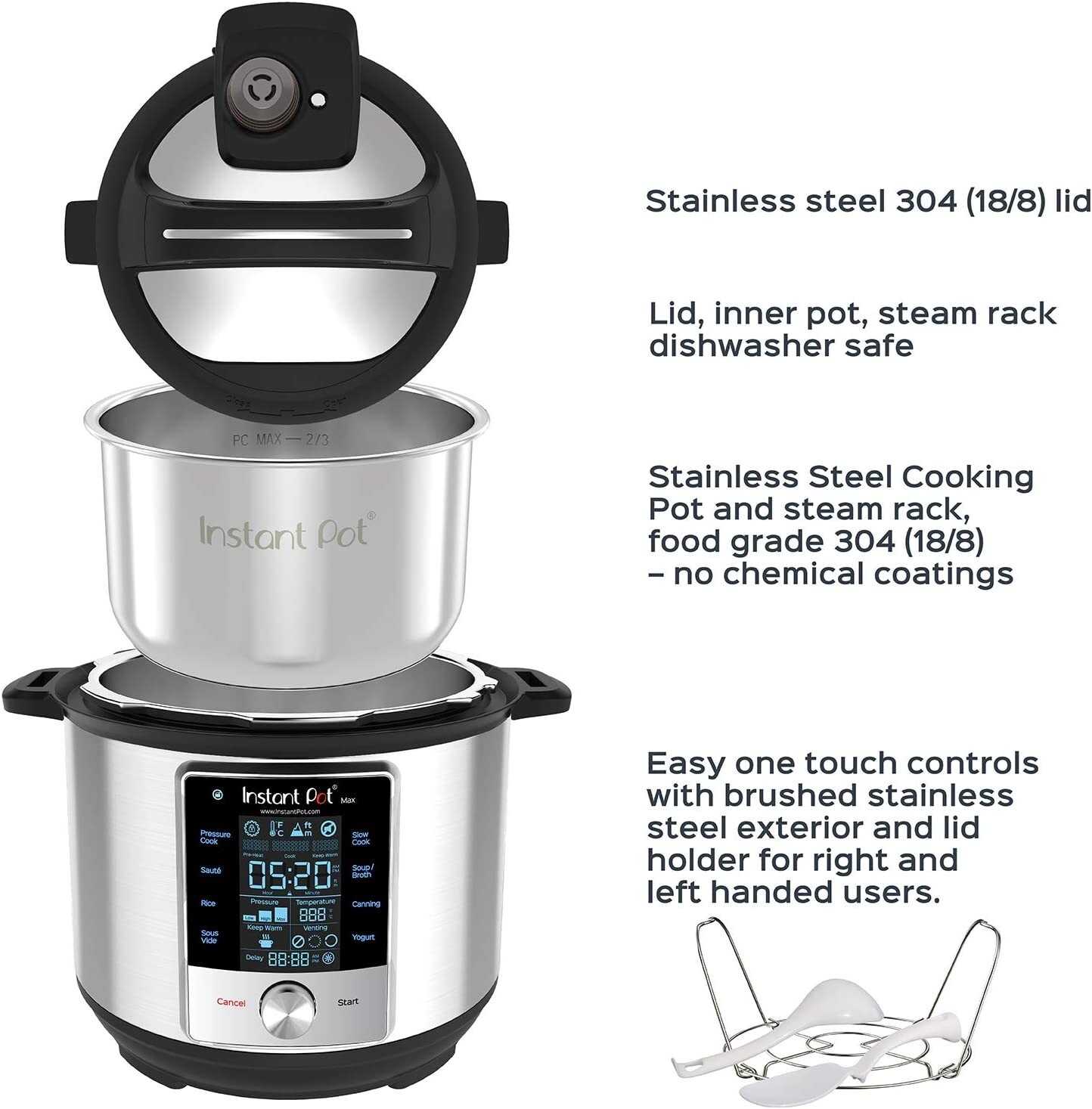 BRAND NEW Instant Pot Max 6 Qt Multi-use Touch Screen Electric Pressure Cooker