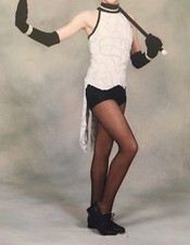 Jazzamatazz Mini TOP HAT, WHITE TAILS Black Shorts Xsmall Dance Costume Jazz