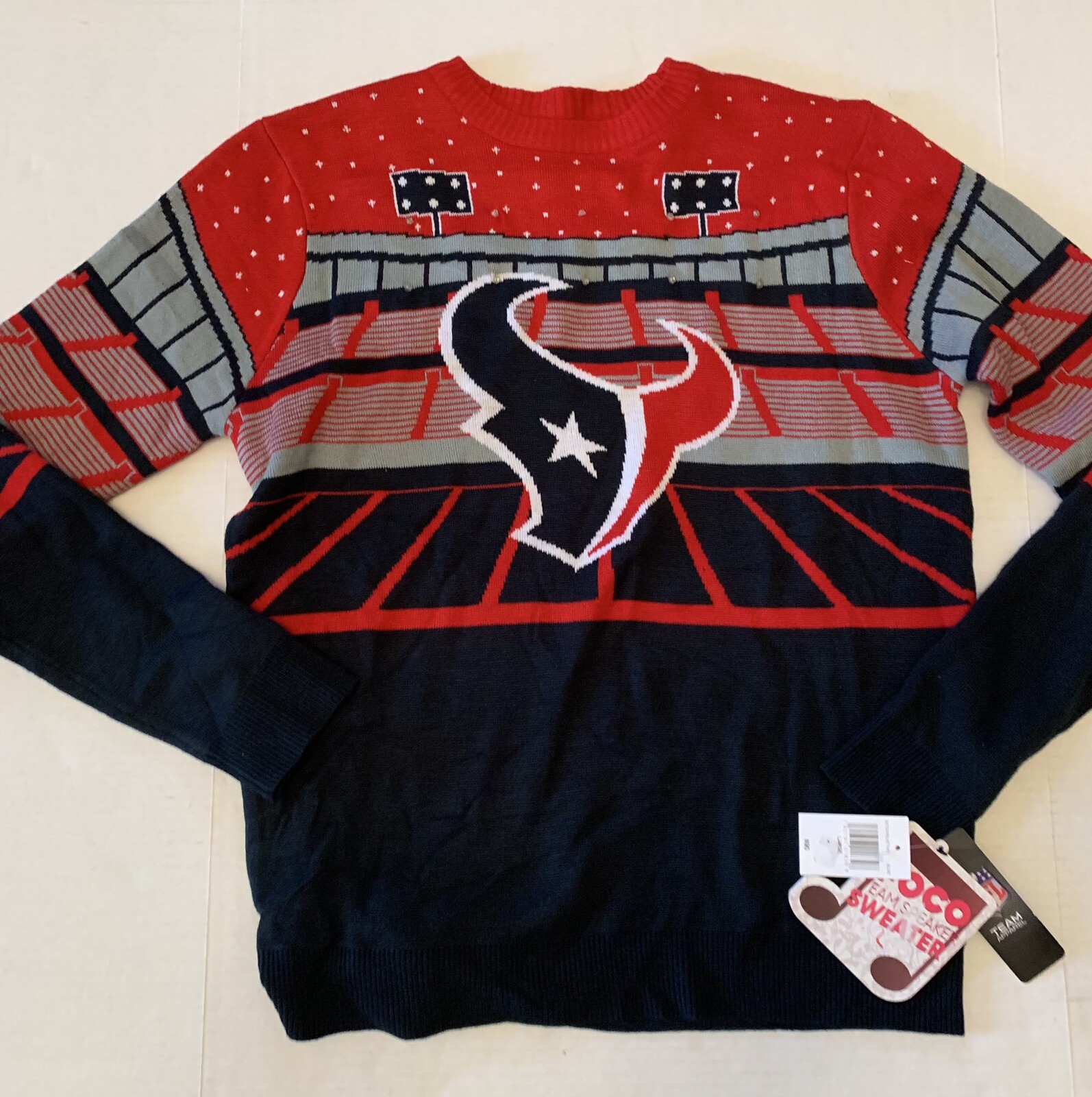 Houston Texans Christmas Sweater Large 