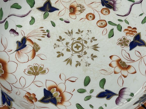 Antiker DAVENPORT England IMARI Stil Teller Transferware bemalt - Bild 6 von 17