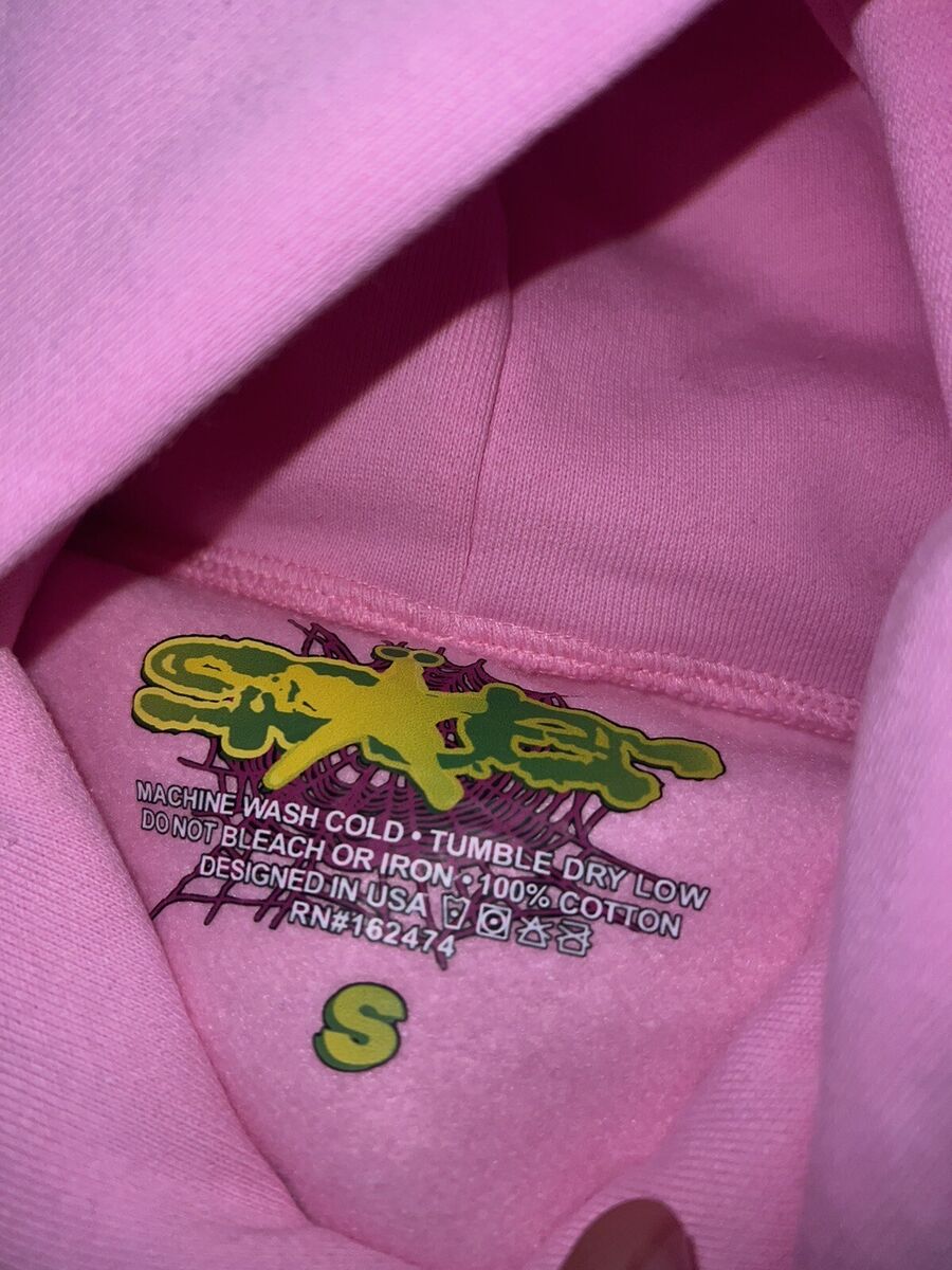NEW Sp5der Worldwide x Young Thug Sp5der OG Web Hoodie Pink NEW Sp5der Worldwide x Young Thug Sp5der OG Web Hoodie Pink