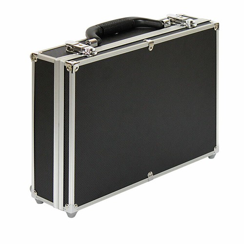 Alu-Großer-Münzkoffer-Diamant Look-&-münztableaus IN Blu Rosso Scuro - Foto 14 di 171