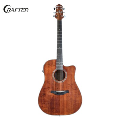 Crafter HD100-CE-BR Dreadnought Acoustic-Electric guitar With Cutaway Brown