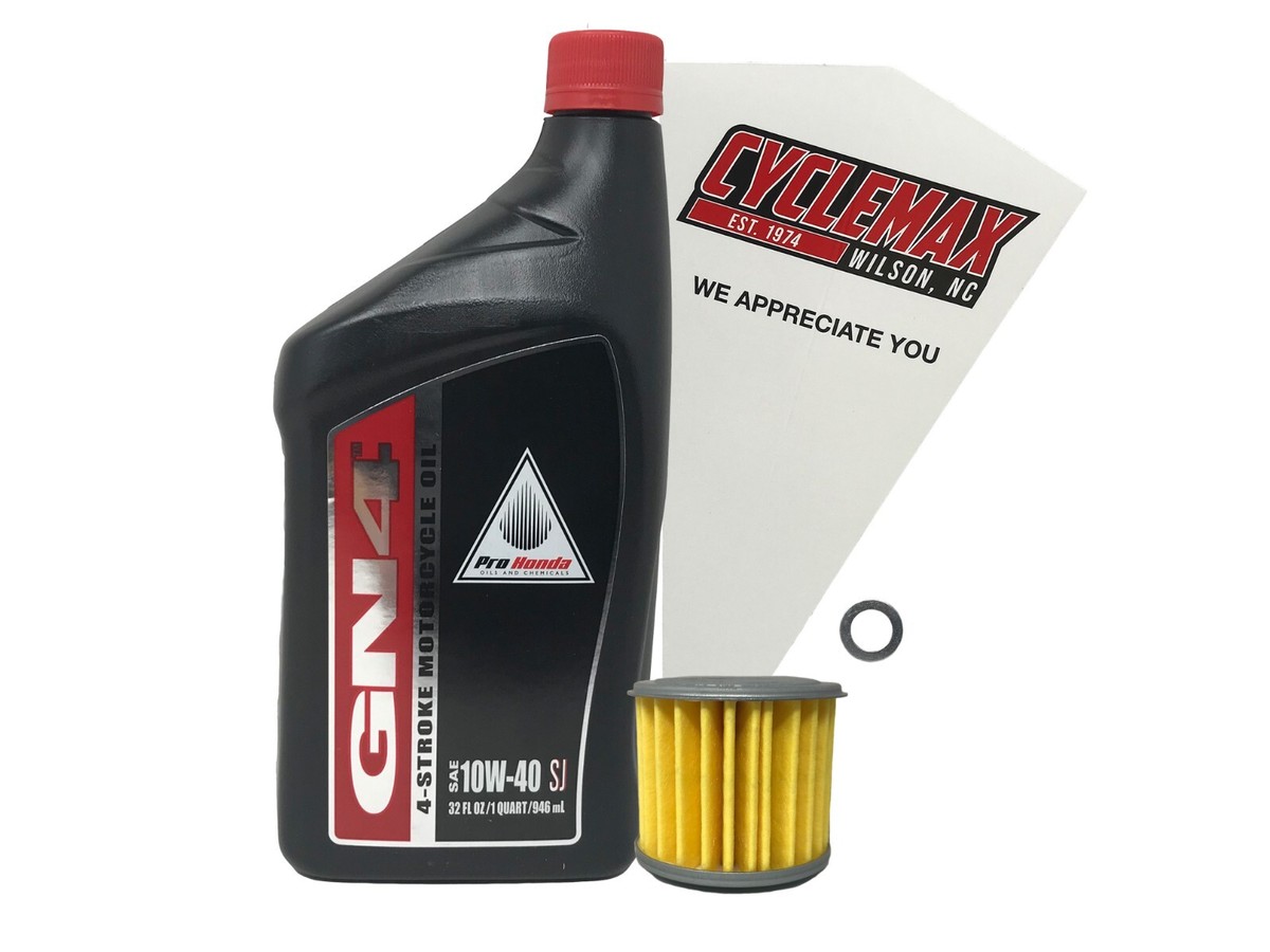 Cyclemax Standard 10W-40 Oil Change Kit fits 2021-2025 Honda Grom