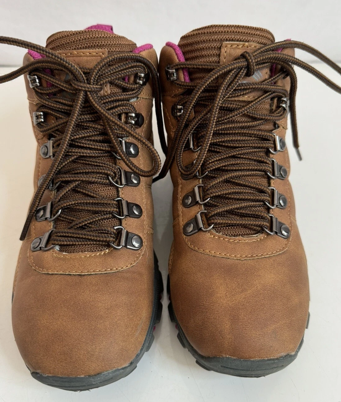 Scarpe da trekking outdoor Reebok stivali da donna taglia 6 marroni rosa stringati