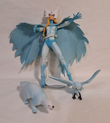 1998 TOY BIZ SNOWBIRD MARVEL COMICS ALPHA FIGHT WITH OWL AND POLAR BEAR LOOSE