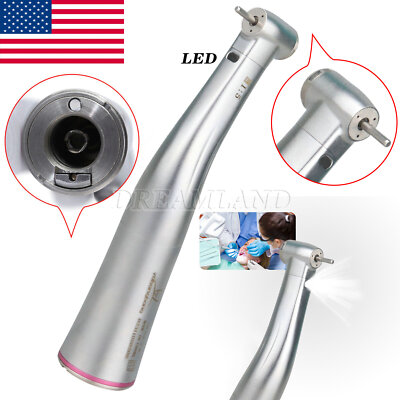 Dental 1:5 Electric LED Fiber Optic Inner Water Contra Angle Handpiece hua