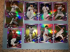 2021 TOPPS CHROME BASEBALL CARD PINK REFRACTOR YOU CHOOSE MLB CARDS FREE SHIP