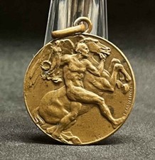Castellucci Italy 1916 Capture of gorizia Horse, nude man, winged lady design