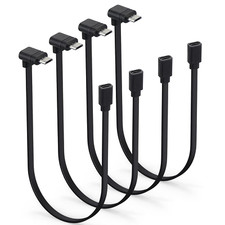 4-Pack Extension Cable for WYZE Cam Pan V3 Camera, L-Shaped Micro USB Adapter