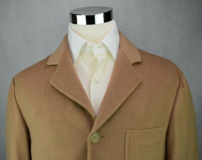 NWT * KITON * Solid Tan 100% Guanaco Soft 3-Btn Outerwear Coat