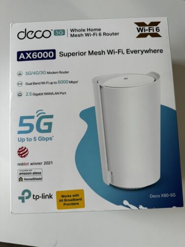 TP-LINK Deco X80-5G Whole Home Wi-Fi 6 Gateway - White - Picture 1 of 7
