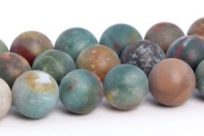 Natural Matte Multicolor Moss Agate Grade AAA Round Loose Beads 4/6/8/10/12MM